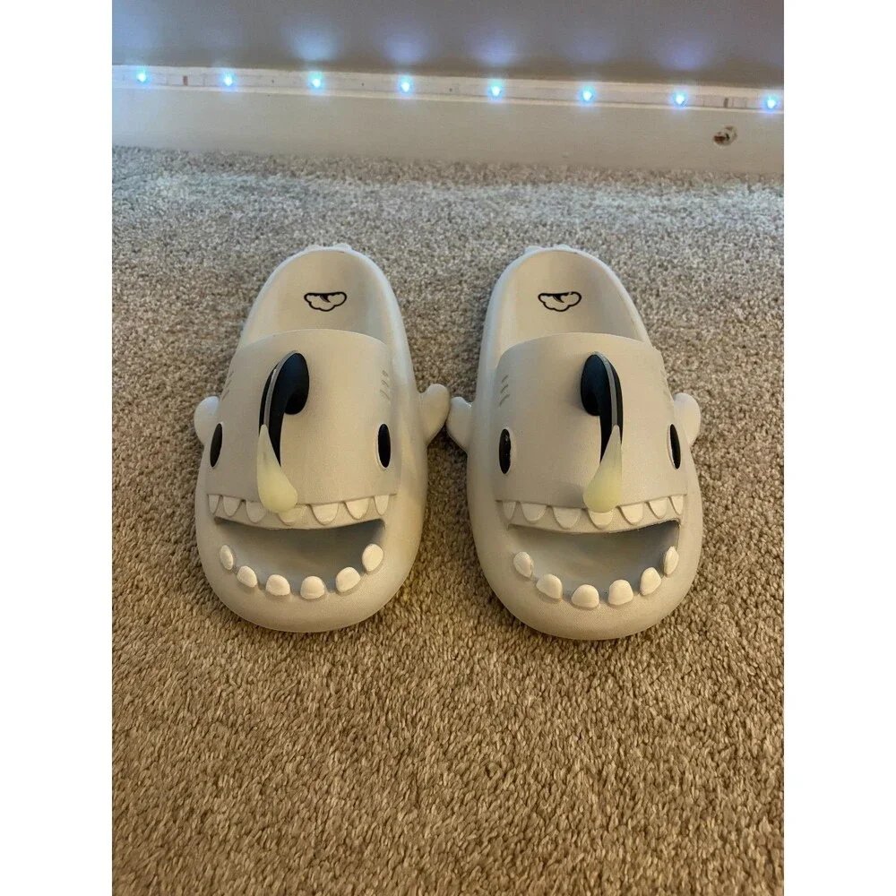 Official Cloud Sharks Slides Off-White Men 10-11 Glow Anglerfish Fin Mod